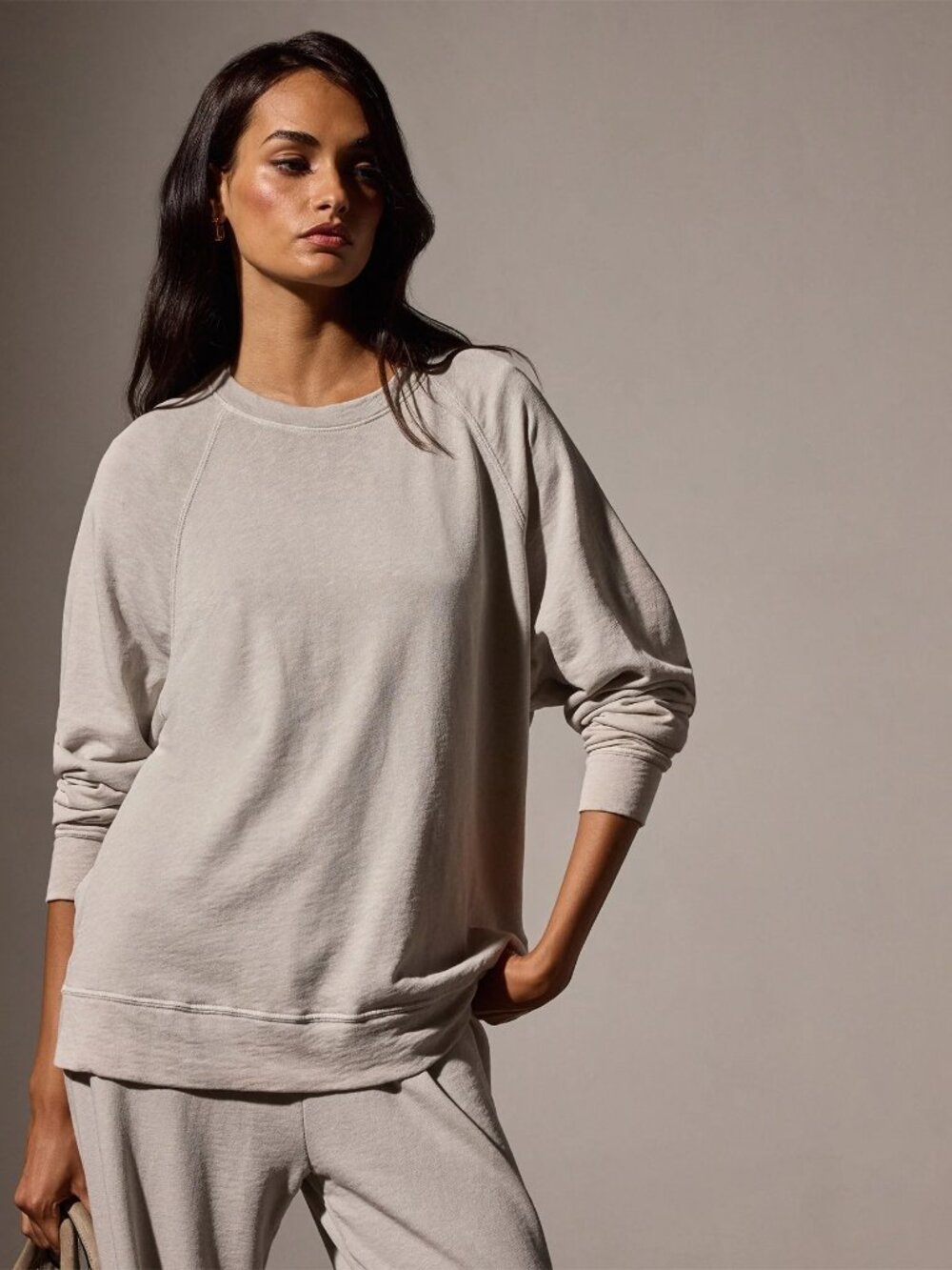 Vintage French Terry Relaxed Sweatshirt - Light Mist Pigment - 3